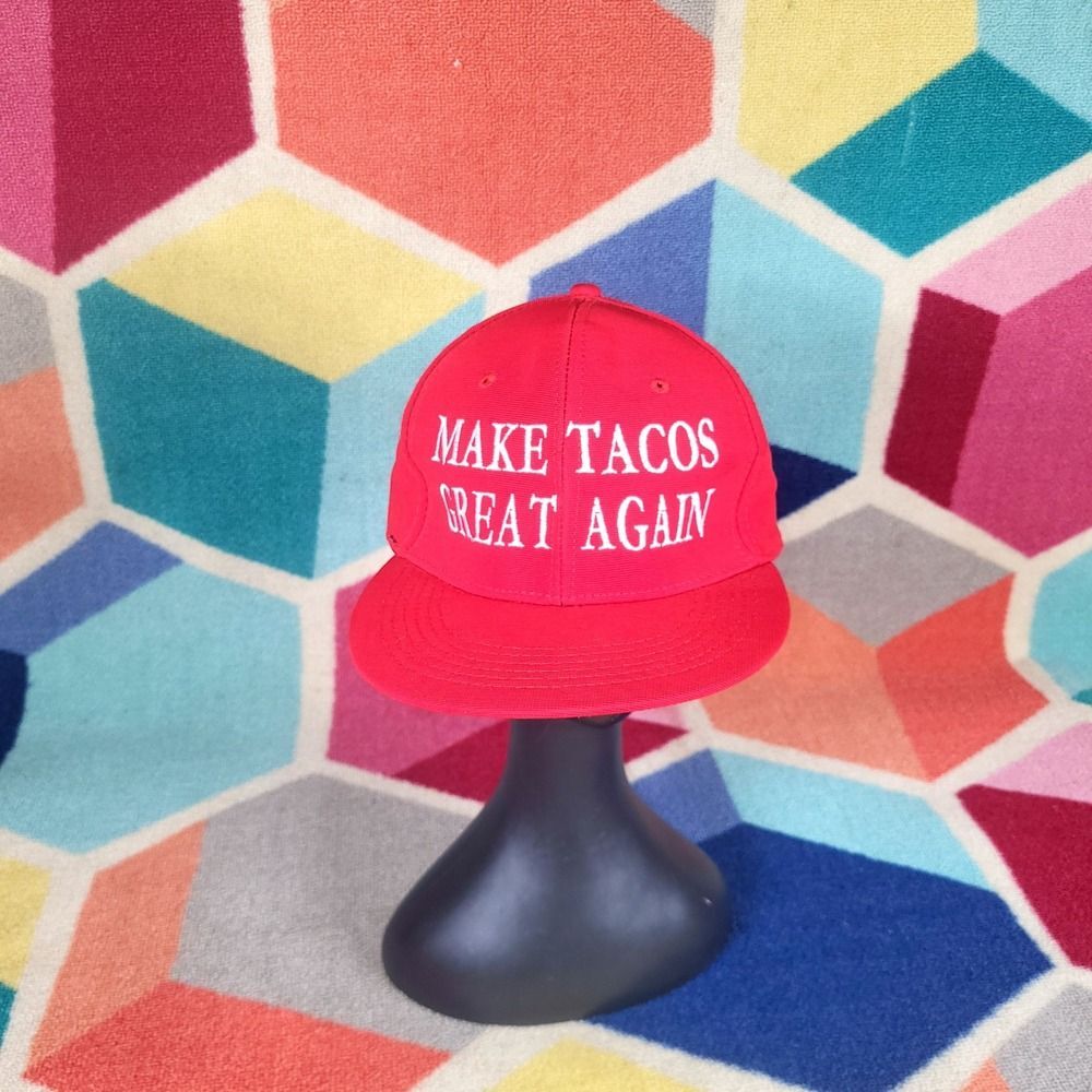 Red Make Tacos Great Again Snapback Hat -‎ Statement Cap